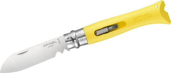 Taschenmesser OPINEL 254328 No 09 DIY, Edelstahl, Griff gelb