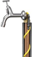 Frostschutz-Kabel f.Metallrohre steckerfertig mit Thermostat 48m, 480W