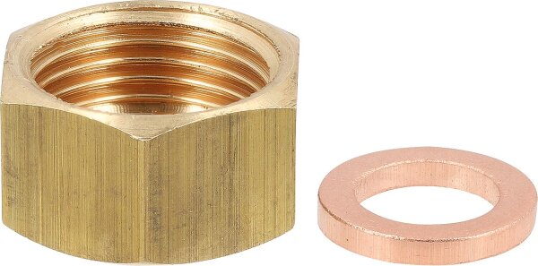 Messingkappe 3/8" mit Dichtung