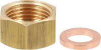 Messingkappe 3/8" mit Dichtung