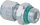 Schneidring-Verschraubung 12x3/8", zyl. mit O-Ring + MS-SR kurze Ausführung