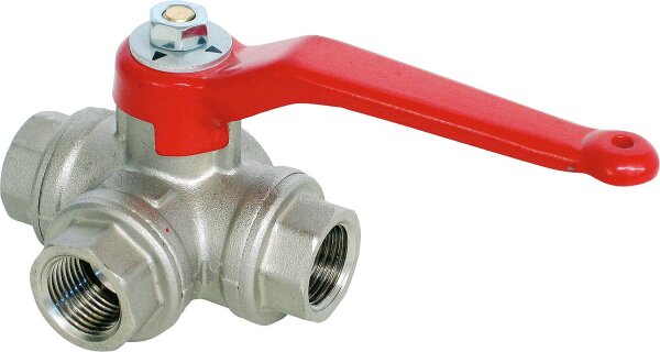 Dreiwege-Kugelhahn R 1" L-Bohrung