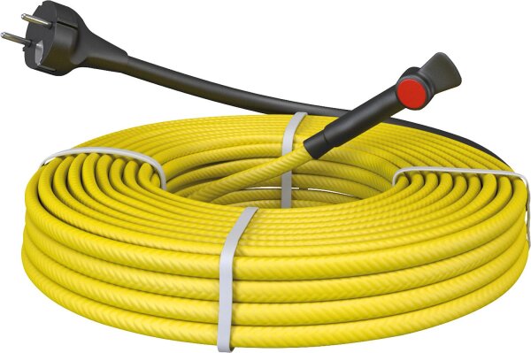 Frostschutz-Kabel f.Metallrohre, steckerfertig mit Thermostat, 10 Meter - 100W