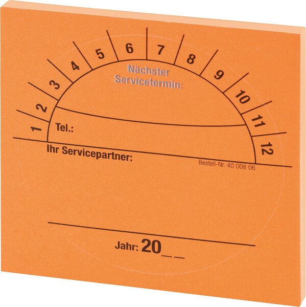 Service-Aufkleber universal für Stempeleindruck D=69 mm, VPE = 60 Stück