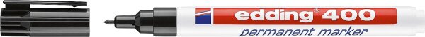 edding Permanentmarker 400 schwarz Strichbreite 1 mm Rundspitze