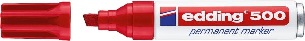 edding Permanentmarker 500 rot Strichbreite 2 - 7 mm Keilspitze