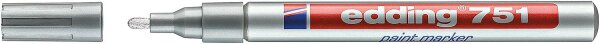 edding Lackmarker 751 silber Strichbreite 1 - 2 mm Rundspitze