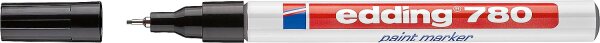 edding Lackmarker 780 schwarz Strichbreite 0,8 mm Kunststoffspitze