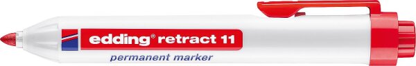Permanentmarker edding retract11 Rundspitze Ø1,5-3,0mm Farbe rot