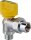 Gasanschlusskugelhahn TSV Eckform 1/2" verchromt HTB-Ausführung
