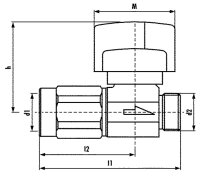 Gasabsperrkugelhahn DN 15 1/2" für...
