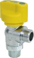 Gasabsperrkugelhahn DN 15 1/2" für Schlauchanschluss Durchgangsform mit TAS
