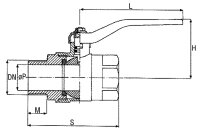 Gas-Kugelhähne DVGW-gepr. 1/2" IGxAG