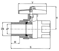 Gas-Kugelhähne DVGW-gepr. mit Flügelgriff 1/2" IGxAG