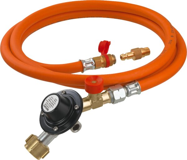 Regler-Schlauchleitung-Set, KLF x AG Gas-Kart. Länge 1200mm