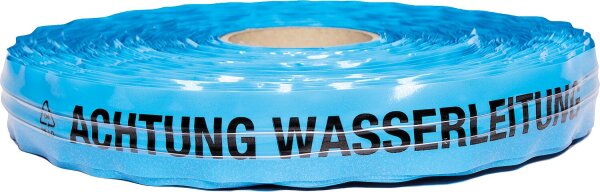 Ortungsband "Achtung Wasserleitung" blau,  L=250m