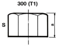 Tempergussfitting verzinkt Nr. 300 Kappe, Ø 2 1/2"