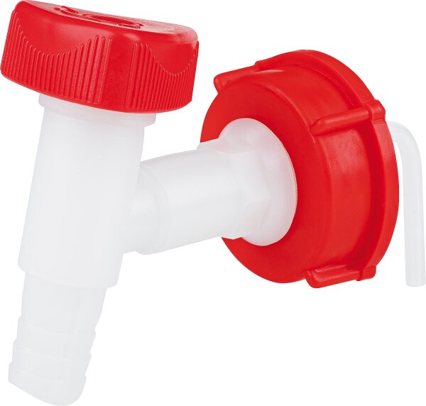 Ablasshahn Kunststoff weiß/rot für 5+10 Liter Kanister