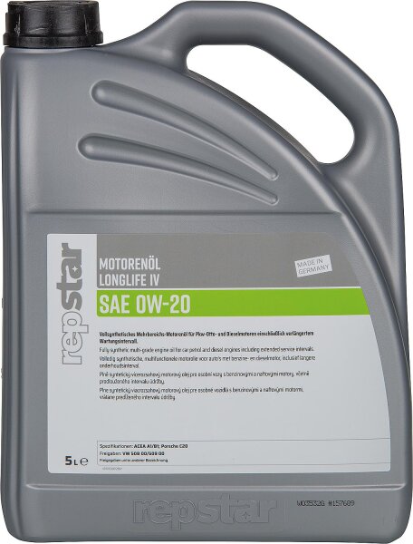 Motoröl REPSTAR SAE OW-20 Longlife IV 5l Kanister