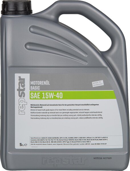 Motoröl REPSTAR SAE 15W-40 Basic 5l Kanister