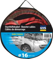 Starthilfekabel 2 x 3 m  -  16 mm²