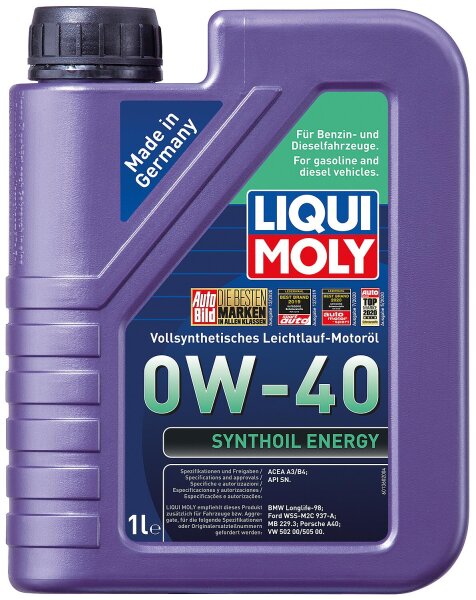 Motorenöl LIQUI MOLY Synthoil Energy SAE 0W-40, 1 l Kanister