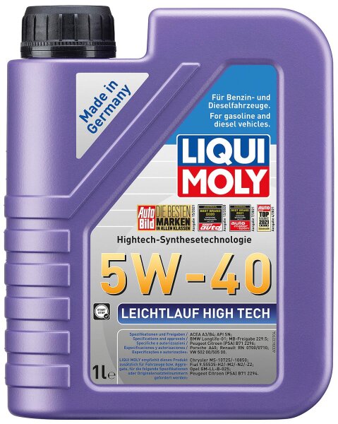 Motoröl LIQUI MOLY Leichtlauf High Tech 5W-40, 1l Kanister