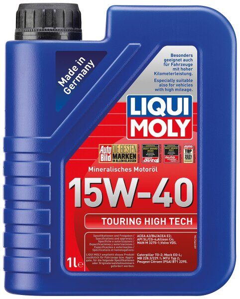 Motorenöl LIQUI MOLY Touring High Tech 15W-40, 1l Kanister