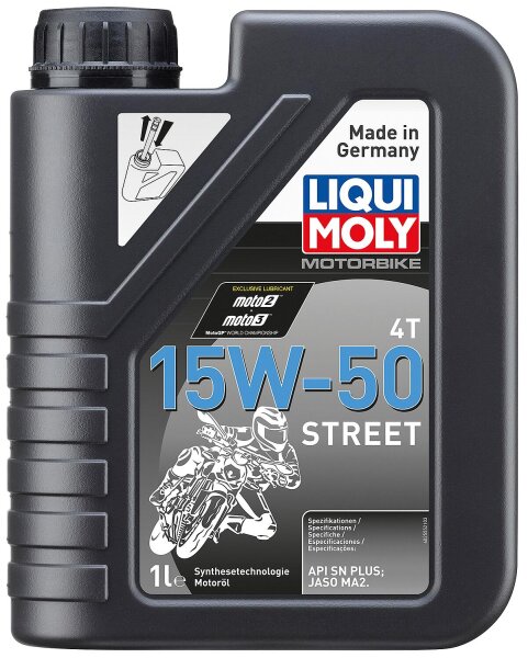 Motoröl Motorrad LIQUI MOLY Motorbike 4T 15W-50 Street 1l Kanister