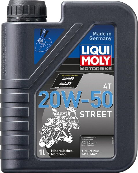 Motoröl Motorrad LIQUI MOLY Motorbike 4T 20W-50 Street 1l Kanister