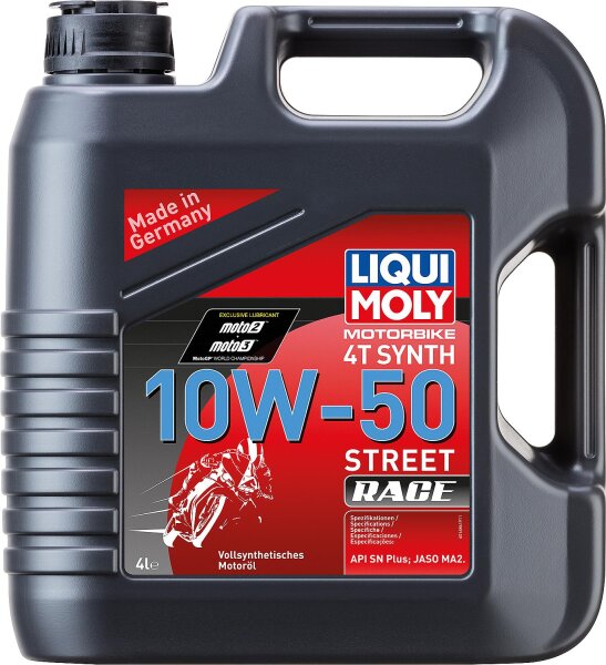 Motoröl (Motorrad) LIQUI MOLY Motorbike 4T Synth 10W-50 Street Race 4l Kanister