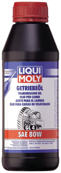 Getriebeöl LIQUI MOLY (GL4) SAE 80W, 500ml Flasche