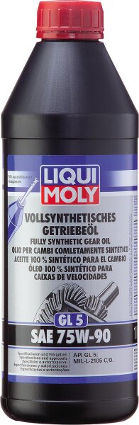 Getriebeöl vollsynthetisch LIQUI MOLY (GL5) SAE 75W-90, 1l Flasche