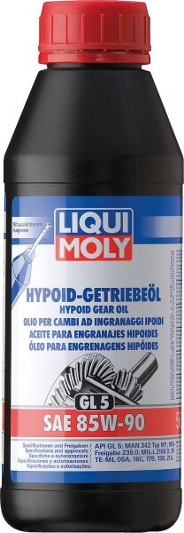 Hypoid-Getriebeöl LIQUI MOLY (GL5) SAE 85W-90, 500ml Flasche