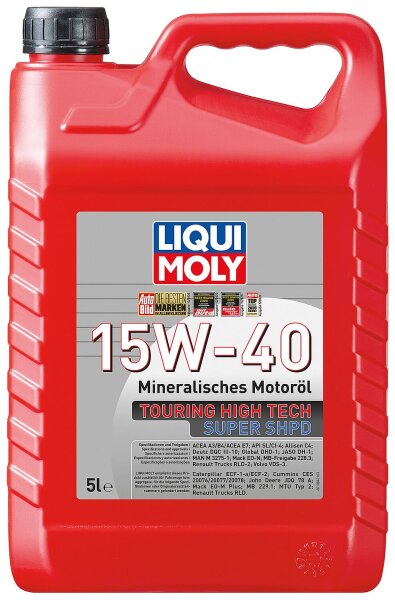 Motoröl (Nfz) LIQUI MOLY Touring High Tech Super SHPD 15W-40, 5l Kanister