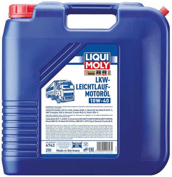 Leichtlauf-Motoröl (LKW) LIQUI MOLY 10W-40, 20l Kanister