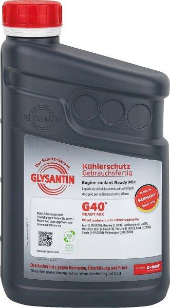 Kühlerschutzmittel GLYSANTIN® G40® ECO BMB gebrauchsfertig 1l Flasche