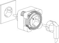 Stecker-Schaltuhr Theben Timer 26, analog, weiß