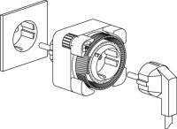 Theben-Timer 26 IP 44 weiß 24...