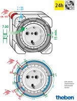 Theben-Timer 26 IP 44 weiß 24 Stunden/spritzwassergeschützt