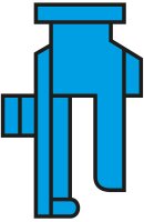 Schaltreiter blau für TM 179 h