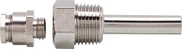 Alre-Tauchhülse NTH-100   V4A für Hülsenfühler (HF) mit Zubehör (Quetschring, Mutter etc.)