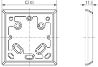 Theben Adapterplatte für UP-Dose, 83x83mm