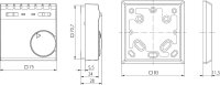 Theben-Raumthermostat RAM 705 Regler mit Schalter für Heizung