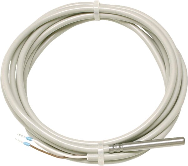 JUMO-Temperaturfühler PT 100 Messbereich -5...80°C Länge 2500 mm   PVC