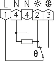 Raumtemperaturregler RTBSB-201.010, mit Umschalter...