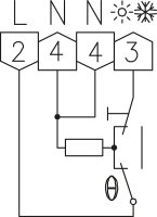 Raumtemperaturregler RTBSB-201.065 mit Umschalter,...