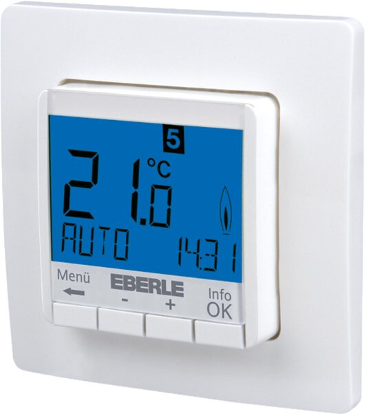 Unterputz Temperaturregler FIT 3R mit Hinterbeleuchtung blau