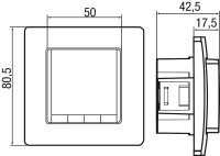 Unterputz Temperaturregler FIT 3R mit Hinterbeleuchtung weiss