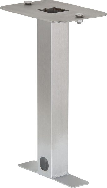 Edelstahl-Erdstück für Garten Steckdosensäule aus Alu Auflagefläche 170x120mm